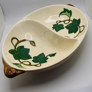 Metlox Poppytrail Vernonware California Ivy - Divided Vegetable Bowl 
